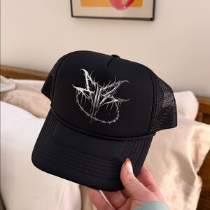 BRAND NEW FALLING IN REVERSE Black Trucker Hat with Graphic Design